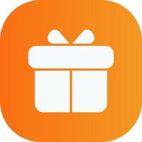 Gift Glyph Gradient Curve Icon vector