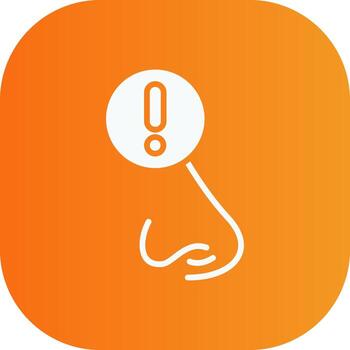 dificultad respiración glifo degradado curva icono vector