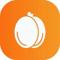 Apricot Glyph Gradient Curve Icon vector