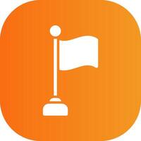 Flag Glyph Gradient Curve Icon vector