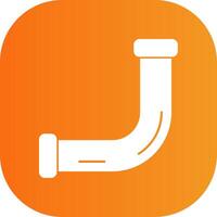 Pipe Glyph Gradient Curve Icon vector