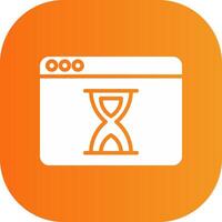 Waiting Glyph Gradient Curve Icon vector
