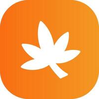 Weed Glyph Gradient Curve Icon vector