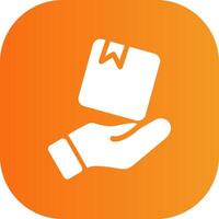Delivery Glyph Gradient Curve Icon vector