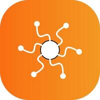 Mind Map Glyph Gradient Curve Icon vector