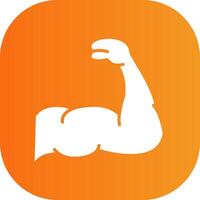 Strong Glyph Gradient Curve Icon vector