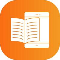 Elearning Glyph Gradient Curve Icon vector