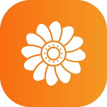 Daisy Glyph Gradient Curve Icon vector