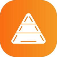 Pyramid Glyph Gradient Curve Icon vector