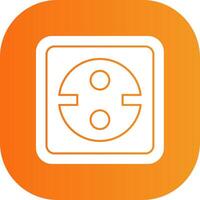 Socket Glyph Gradient Curve Icon vector