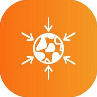 Gravity Glyph Gradient Curve Icon vector