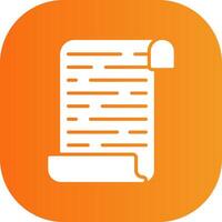 Script Glyph Gradient Curve Icon vector
