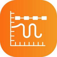Multiple Trend Chart Glyph Gradient Curve Icon vector