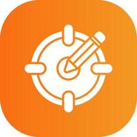 Target Audience Glyph Gradient Curve Icon vector