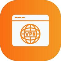 VPN Glyph Gradient Curve Icon vector