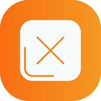 Interface Glyph Gradient Curve Icon vector