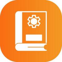 Setting Glyph Gradient Curve Icon vector
