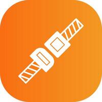 Seat Belt Glyph Gradient Curve Icon vector