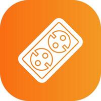 Socket Glyph Gradient Curve Icon vector