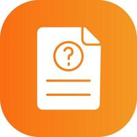 Ask Glyph Gradient Curve Icon vector