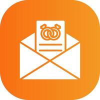 Invitation Glyph Gradient Curve Icon vector