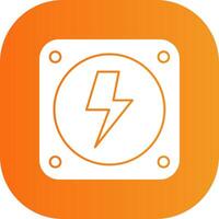 Electricity Glyph Gradient Curve Icon vector