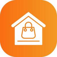 Home Delivery Glyph Gradient Curve Icon vector