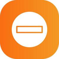 Minus Glyph Gradient Curve Icon vector
