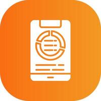 Smartphone Glyph Gradient Curve Icon vector