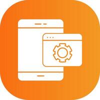 Web Optimization Glyph Gradient Curve Icon vector