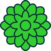 Dahlia Green Filly Icon vector