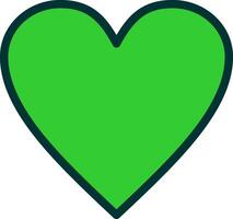 Heart Green Filly Icon vector