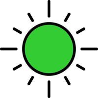 Sun Green Filly Icon vector