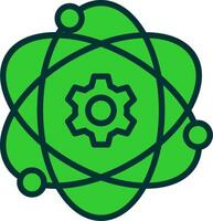 Atom Green Filly Icon vector