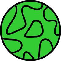Planet Green Filly Icon vector