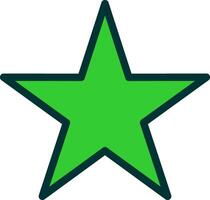 Star Green Filly Icon vector