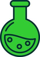 Flask Green Filly Icon vector