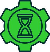 Time Management Green Filly Icon vector