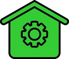 Setting Green Filly Icon vector