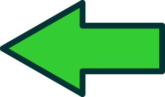Back Green Filly Icon vector