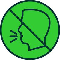 Inability To Speak Green Filly Icon vector