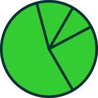 Statistics Green Filly Icon vector