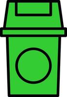 Recycle Bin Green Filly Icon vector