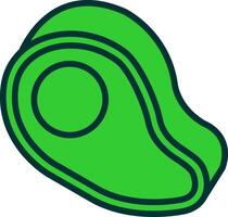 Steak Green Filly Icon vector