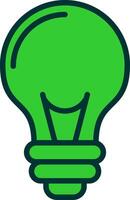 Bulb Green Filly Icon vector