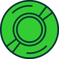 Compact Disk Green Filly Icon vector