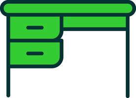Desk Green Filly Icon vector