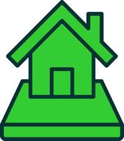 Plot Green Filly Icon vector