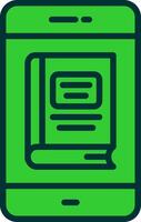 Online Learning Green Filly Icon vector