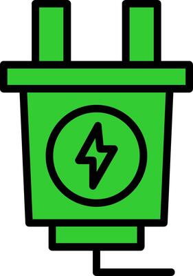 Power Plug Green Filly Icon